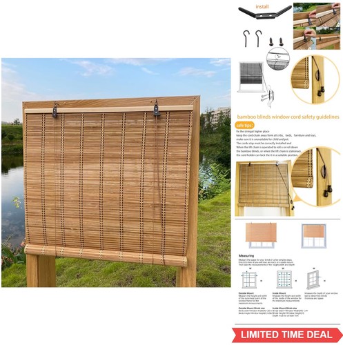 Bamboo roller shades 24x48 - bamboo,